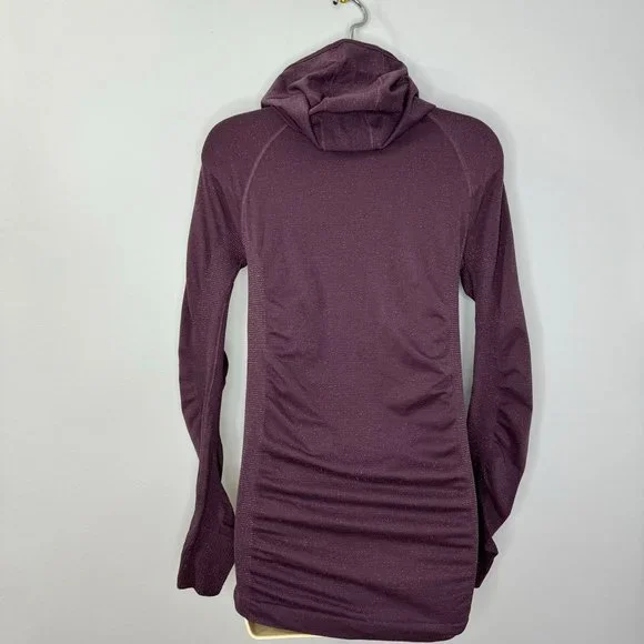 Athleta Purple Shimmer Sparkle Lightweight Long Sleeve Full Zip Hoodie - Picture 6 of 7